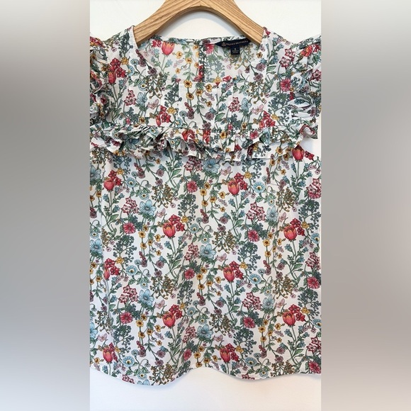 Brooks Brothers garden print ruffle tank , sz : 6 - Picture 10 of 11